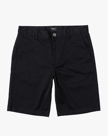 Black Rvca Weekend Stretch Chino 20 Men's Shorts | PUSER84567