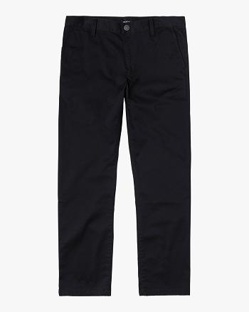 Black Rvca Weekend Stretch Chino Men's Pants | BUSSO56631