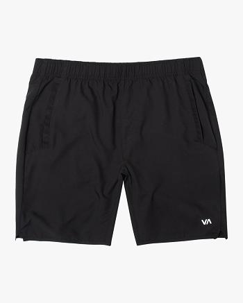 Black Rvca Yogger III Elastic 15 Boys' Shorts | FUSUI65650