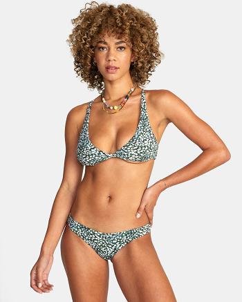 Blue Dust Rvca Daisy Jane Crossback Women's Bikini Tops | EUSHC85172