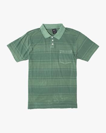 Cactus Rvca PTC Board Stripe Polo Men's T shirt | YUSVQ97950