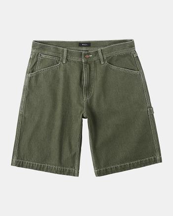 Cactus Wash Rvca Chainmail Denim Shorts Men's Jeans | SUSVO62005