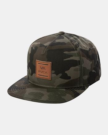 Camo Rvca VA All The Way Snapback Men's Hats | ZUSNQ71312