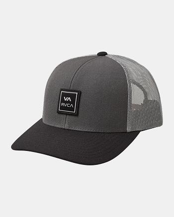 Charcoal Rvca VA Station Trucker Men's Hats | AUSWC40737
