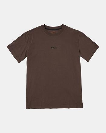 Coffee Rvca Dissolve Tee Men's Short Sleeve | SUSVO47237