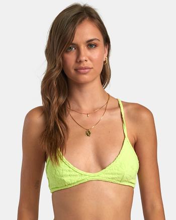 Daiquiri Green Rvca Dolly Crossback Triangle Women's Bikini Tops | AUSWC76436