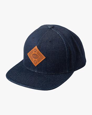 Dark Denim Rvca Artisanal Snapback Men's Hats | LUSTR83958