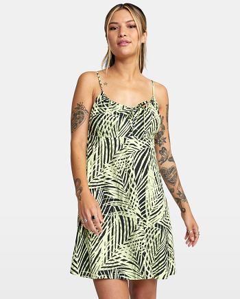 Dust Yellow Rvca Overtime Sun Women's Dress | USNEJ65964