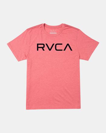 Dusty Pink Rvca Big RVCA Tee Men's Short Sleeve | USJBT87838