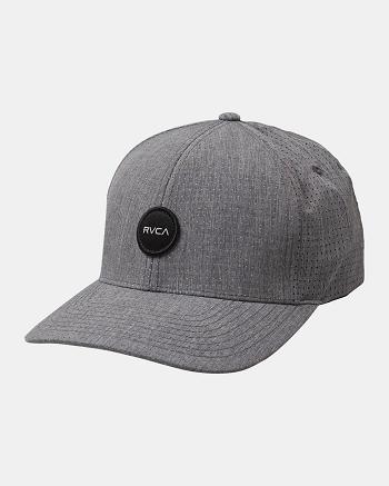 Grey Rvca Shane Flexfit Men's Hats | USCVG99157