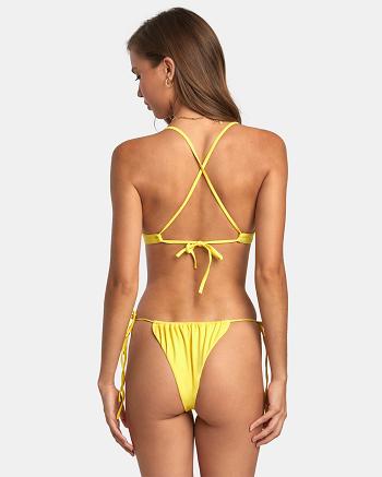 Guava Rvca Solid Tie Skimpy Women's Bikini Bottoms | USJBT99943
