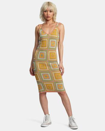 Guava Rvca Squared Crochet Women's Dress | DUSKV20334