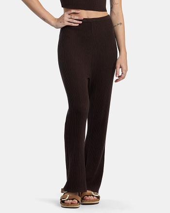 Java Rvca Swerve Flared Women's Pants | QUSWA41508