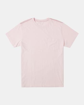 Light Pink Rvca PTC II Pigment Tee Men's Short Sleeve | USJVR53308