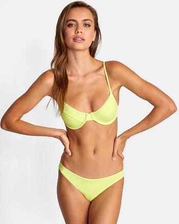 Limeade Rvca Solid Underwire Women's Bikini Tops | FUSUI43093