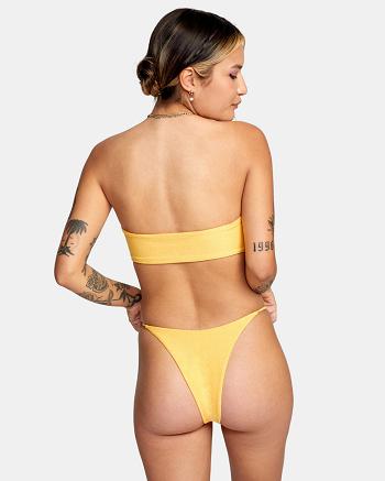 Marigold Rvca Brightside Skimpy French Women's Bikini Bottoms | USQCS29091