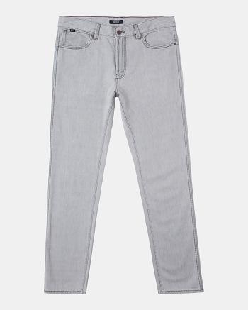 Mid Grey Rvca Weekend Straight Fit Men's Jeans | USZPD52427