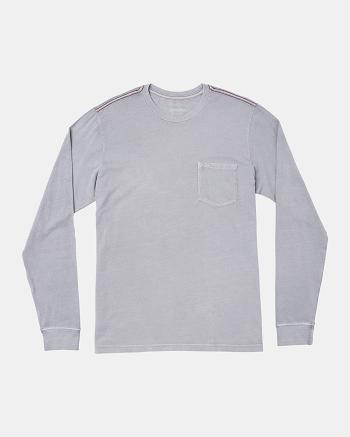 Monument Rvca PTC Pigment Men's Long Sleeve | USICD21857