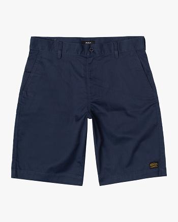 Moody Blue Rvca Americana 22 Men's Shorts | QUSUV70346