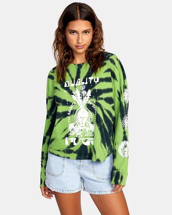 Multi Rvca Duality Long Sleeve Women's T shirt | MUSFT85350