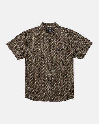 Multi Rvca Micro Garden Short Sleeve Men's T shirt | USCVG26386