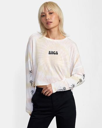 Multi Rvca Palms Long Sleeve Women's Tanks | LUSTR42371