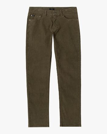 Olive Rvca Daggers Pigment Corduroy Men's Pants | LUSSX49473