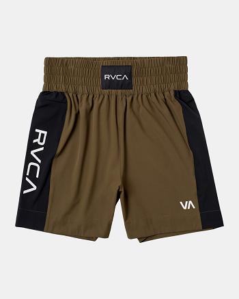 Olive Rvca Yogger Elastic Boxing 17 Men's Shorts | USJZR67197