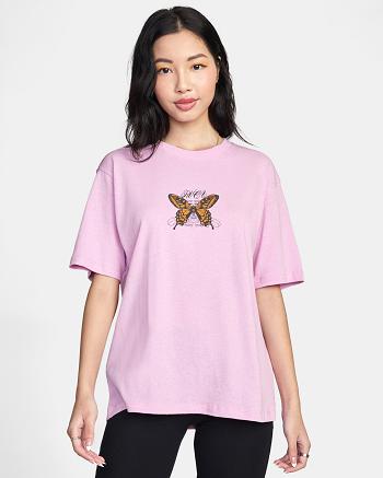 Orchid Rvca As It Comes Graphic Women's T shirt | SUSVO13871