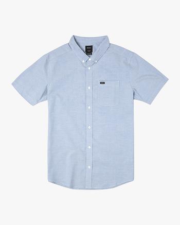 Oxford Blue Rvca Do Stretch Short Sleeve Men's T shirt | USJKU20469