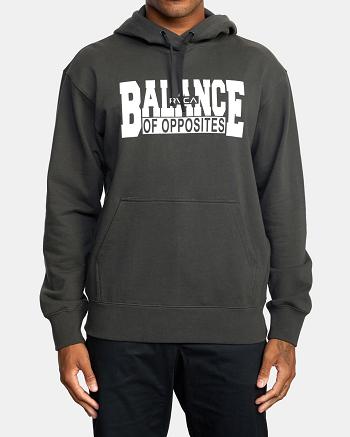 Pirate Black Rvca Balance Block Men's Hoodie | YUSVQ62213