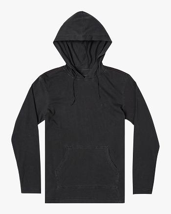 Pirate Black Rvca Ptc Pigment Hooded Long Sleeve Men's Hoodie | USICD94080