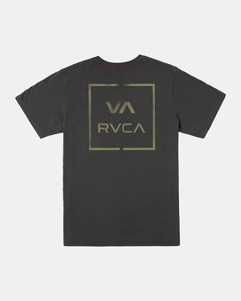 Pirate Black Rvca VA All The Way Tee Men's Short Sleeve | USDFL58434