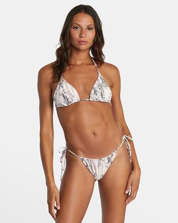 Rose Smoke Rvca Amphibian Seamed Triangle Women's Bikini Tops | USJBT63345