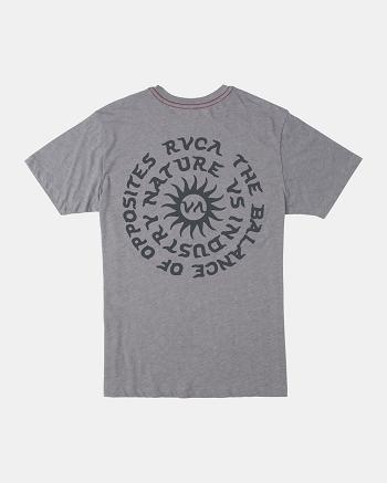 Smoke Rvca Hypnosis Tee Men's Short Sleeve | USIIZ66086