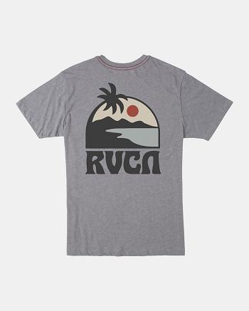 Smoke Rvca Sundowner Tee Men's Short Sleeve | USNEJ54455