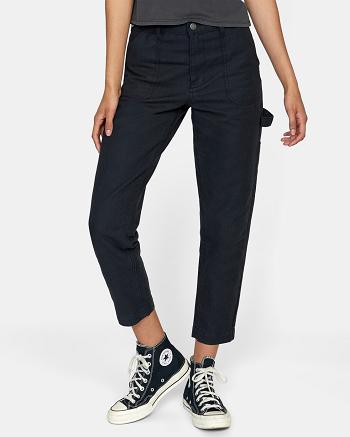 True Black Rvca Recession Pant Women's Pants | XUSBH35180