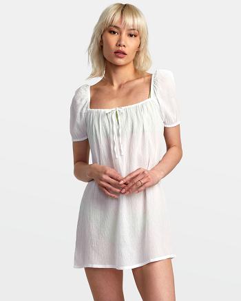 Whisper White Rvca Hit Repeat Women's Cover ups | PUSQX34795