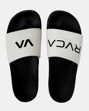 White/Black Rvca RVCA Sport Slide Women's Loungewear | DUSKV75048