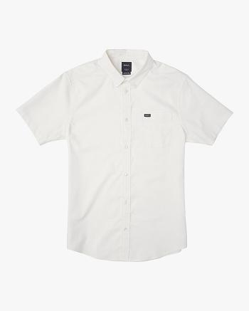 White Rvca Do Stretch Short Sleeve Men's T shirt | BUSSD51045