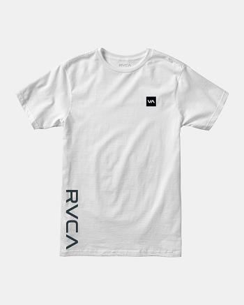 White Rvca RVCA 2X Tee Men's Short Sleeve | LUSSX44557