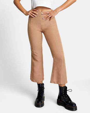 Wood Rvca Drip High-Waisted Women's Pants | GUSEC44990